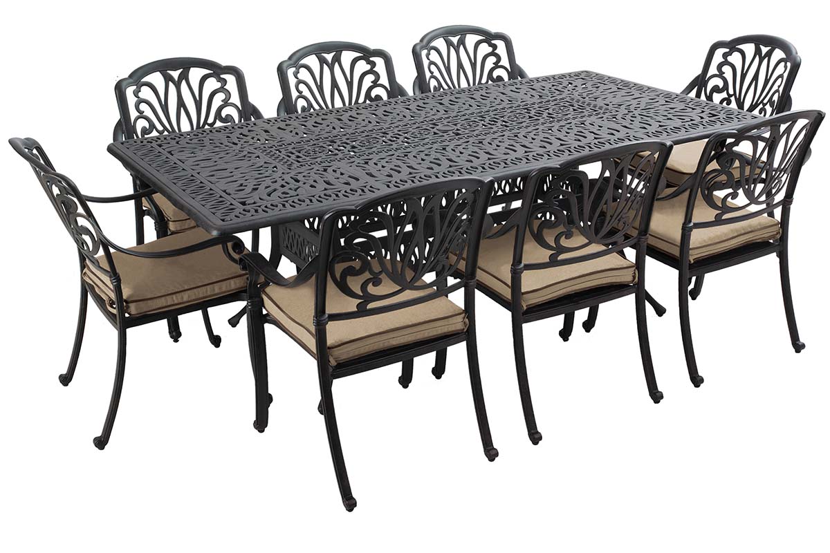Amalfi 8 Seat Rectangular Dining Set