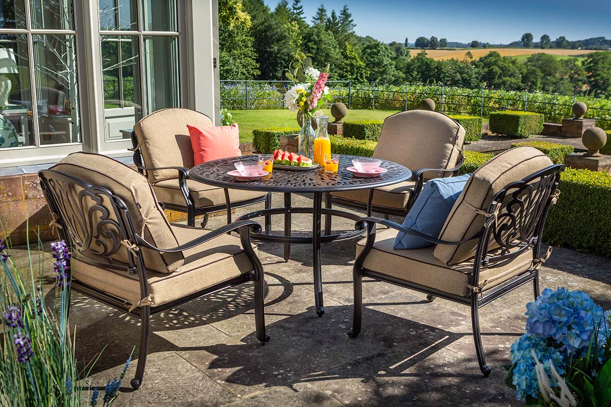 Amalfi 4 Seat Round Lounge Set 