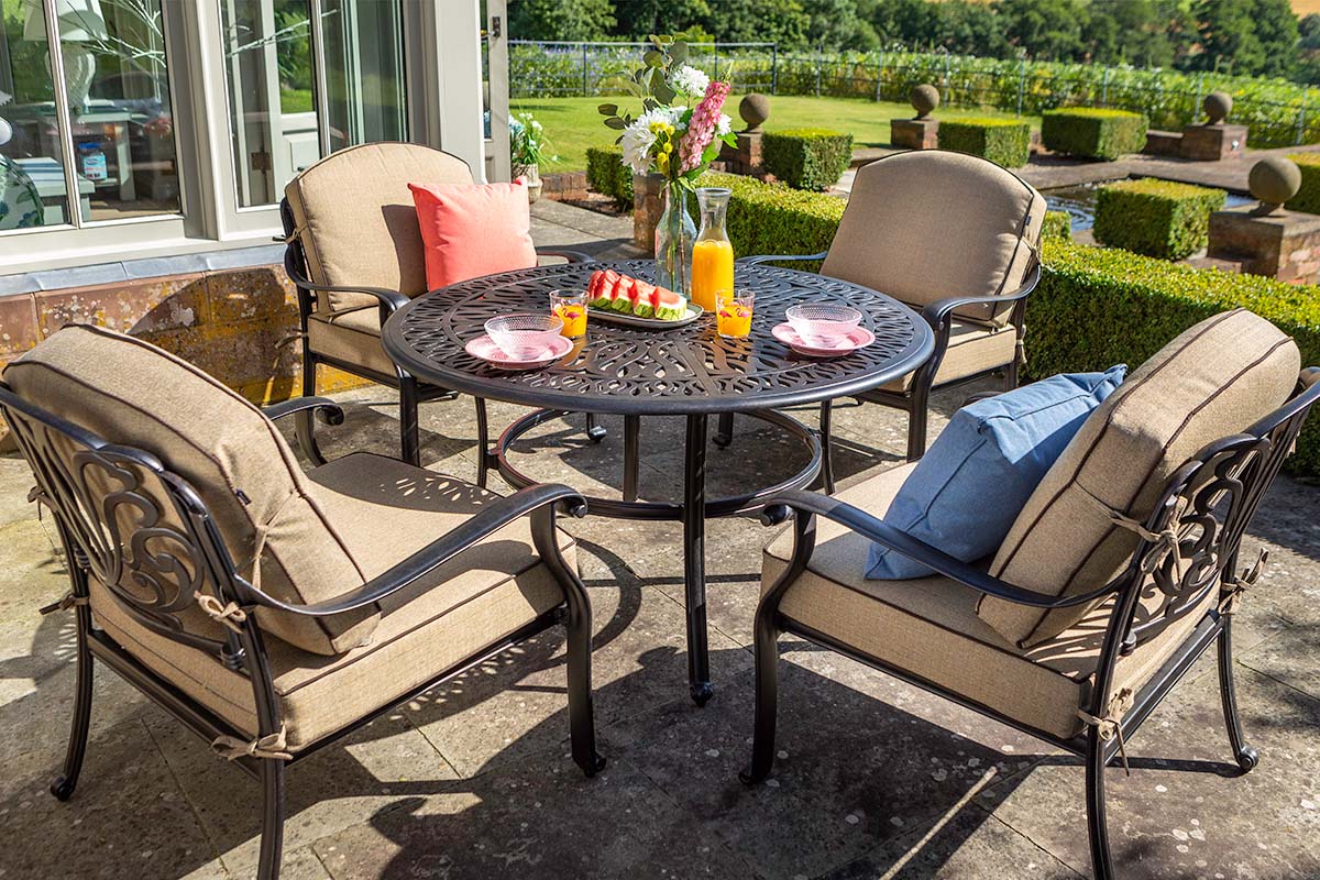 Amalfi 4 Seat Round Lounge Set 