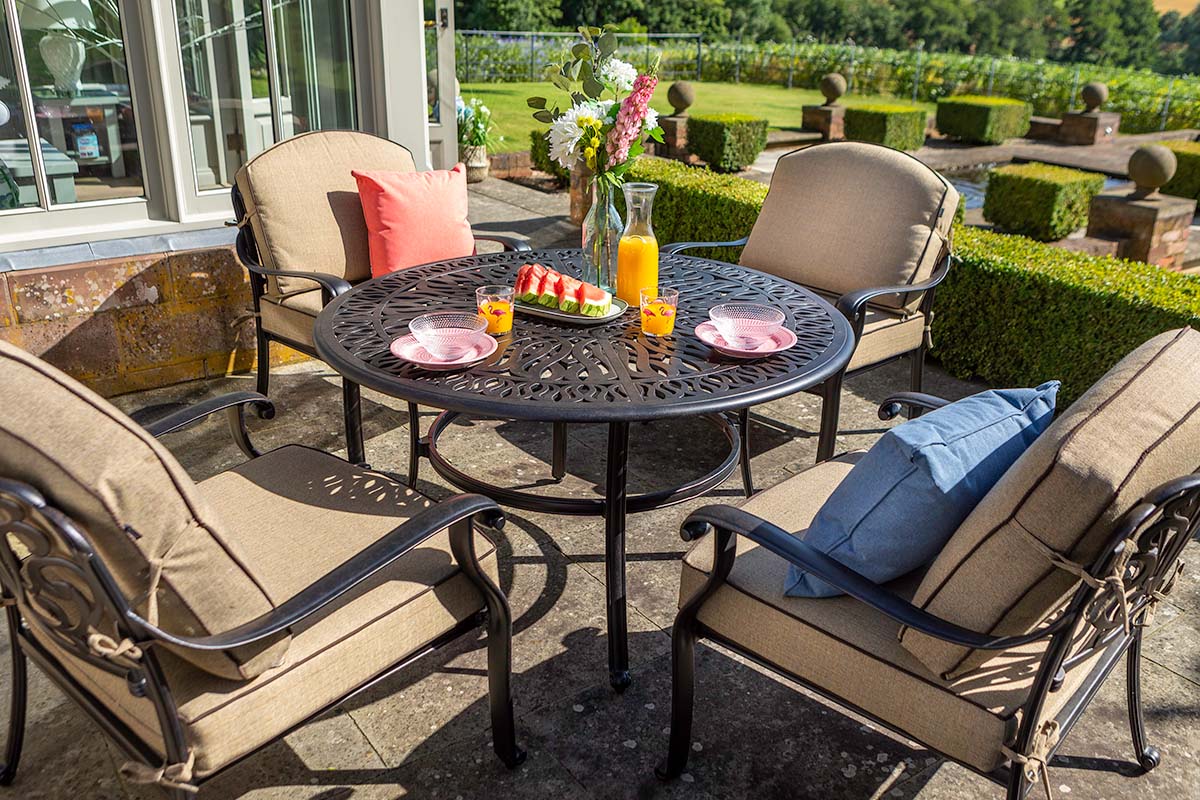 Amalfi 4 Seat Round Lounge Set 