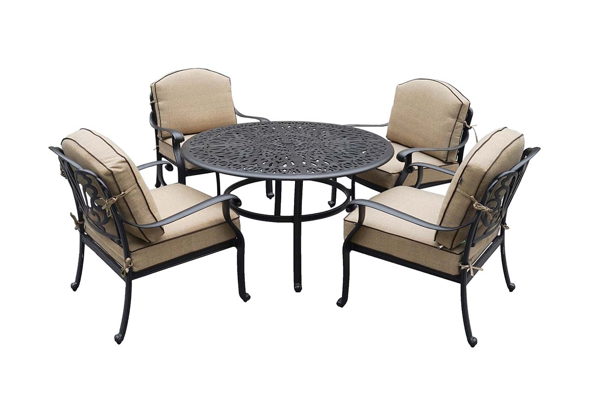 Amalfi 4 Seat Round Lounge Set 