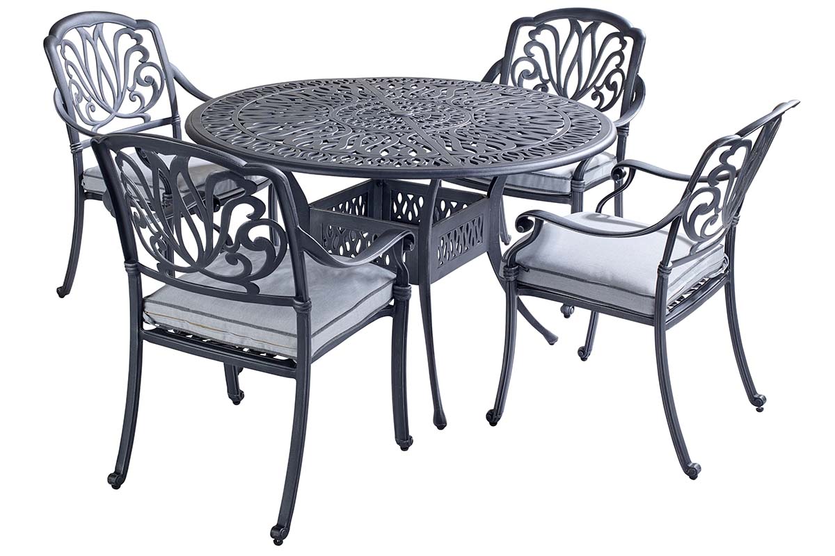 Amalfi 4 Seat Round Dining Set