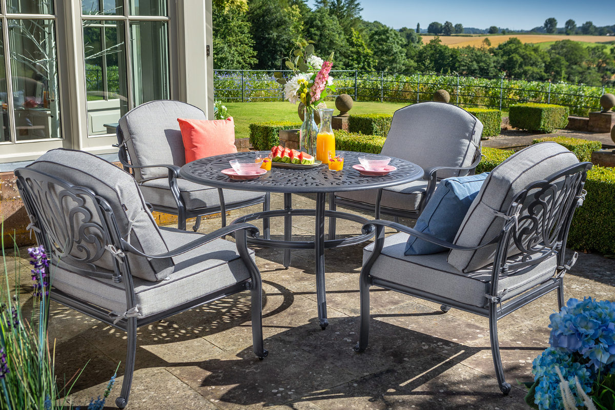 Amalfi 4 Seat Round Lounge Set