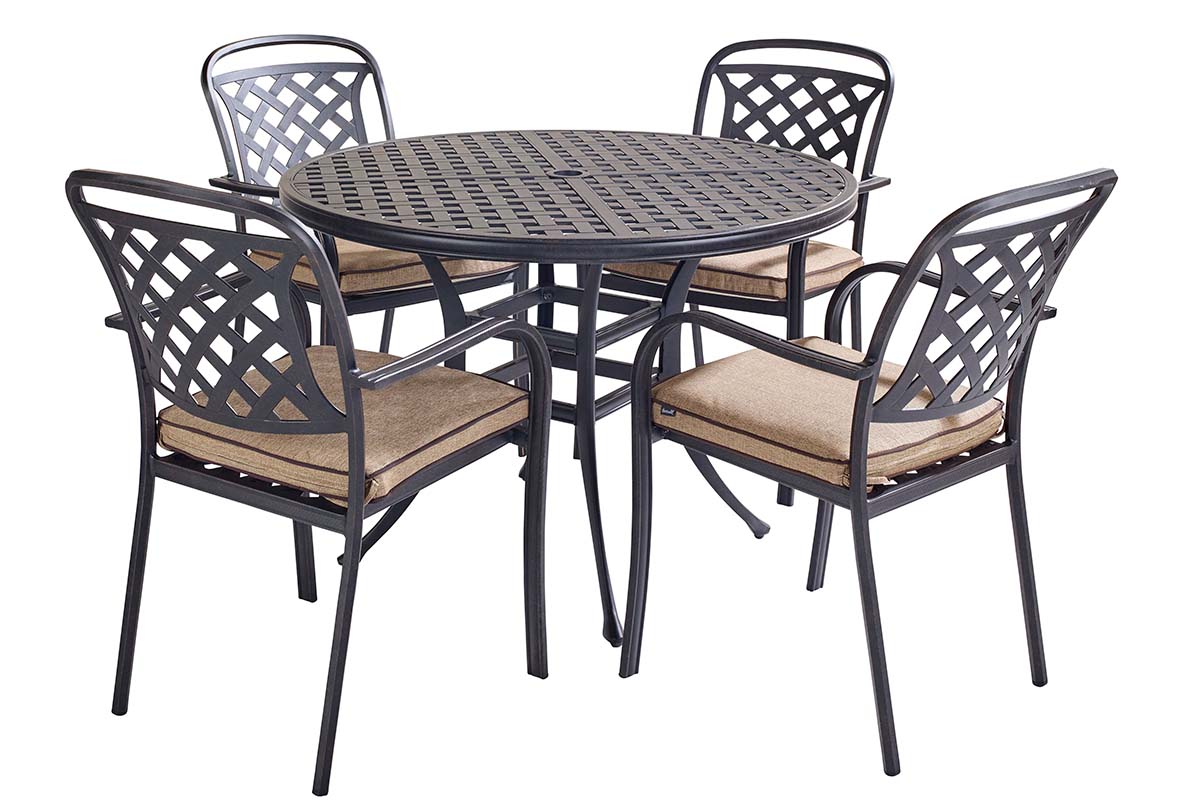 Berkeley 4 Seat Round Dining Set