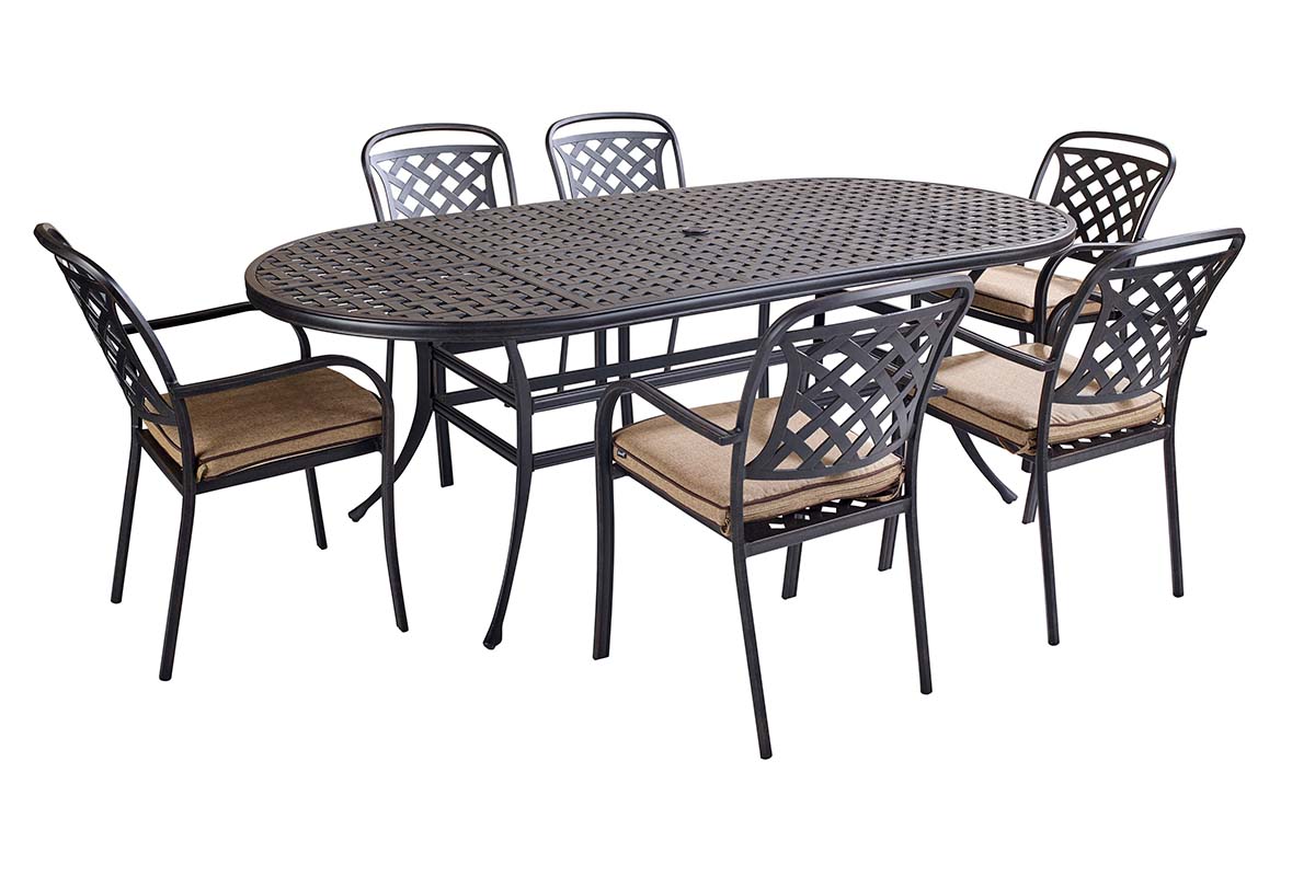 Berkeley 6 Seat Oval Dining Set