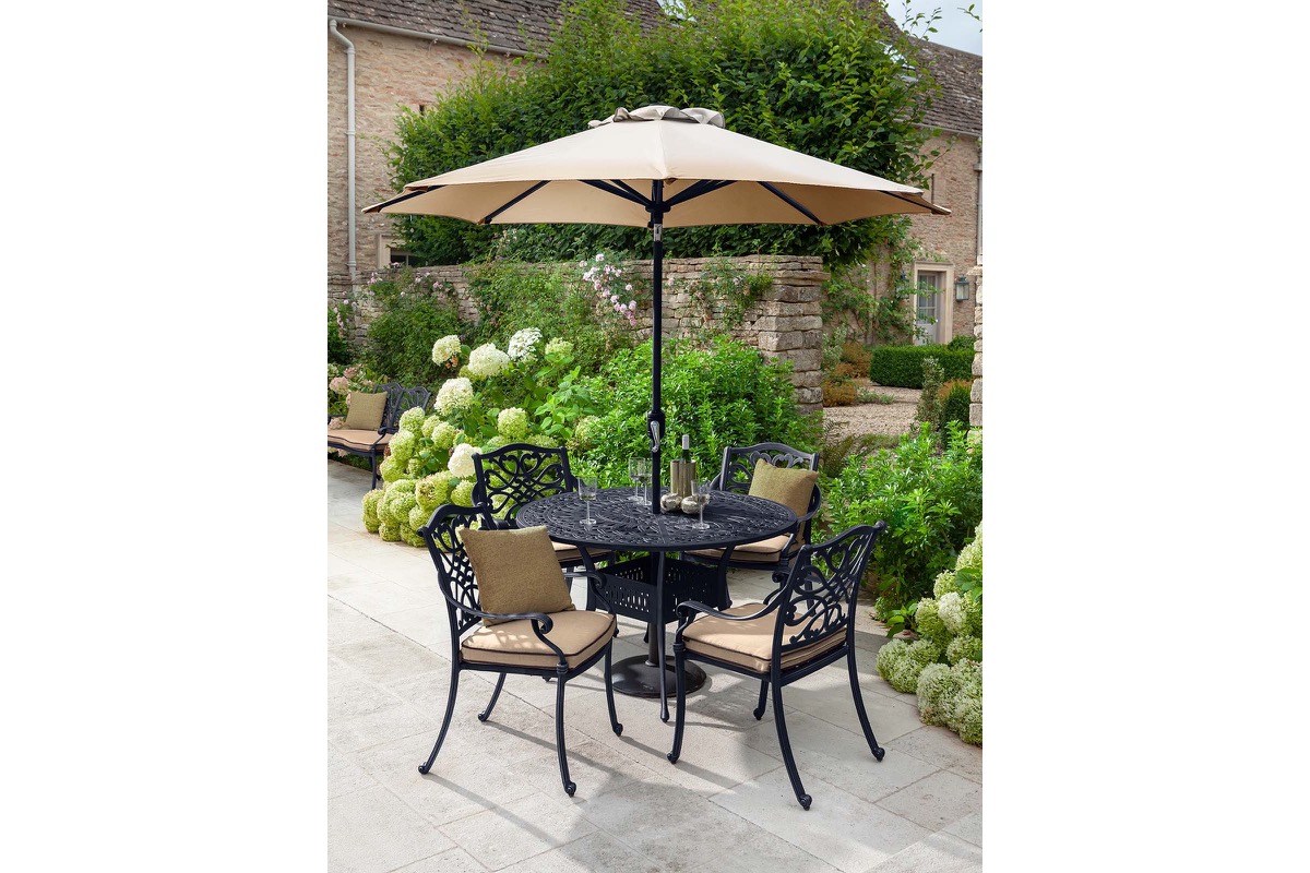 Capri 4 Seat Round Dining Set