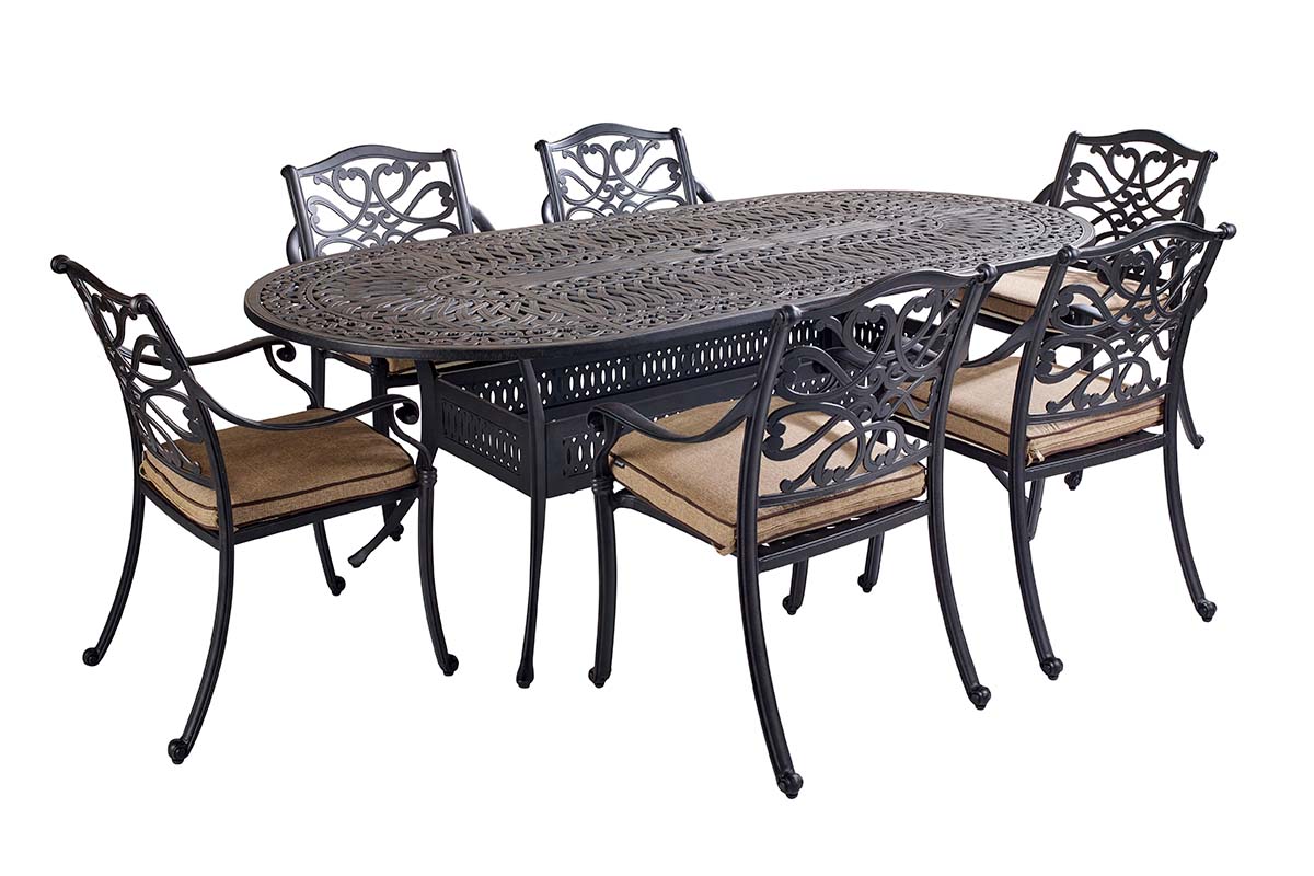 Capri 6 Seat Oval Dining Set