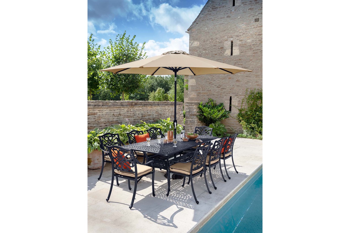 Capri 8 Seat Rectangular Dining Set