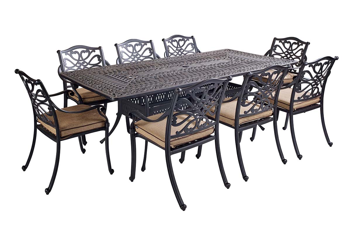 Capri 8 Seat Rectangular Dining Set