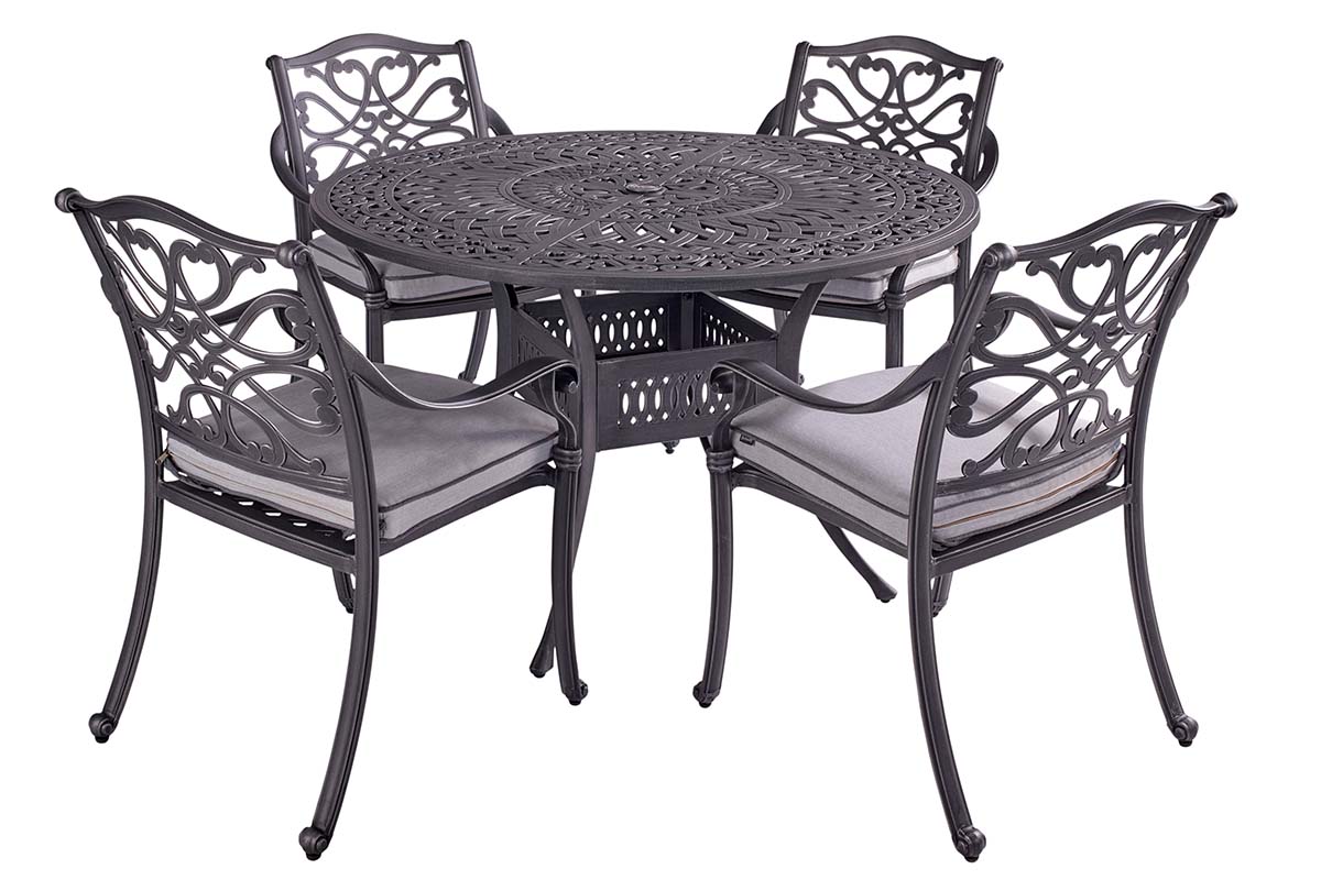 Capri 4 Seat Round Dining Set