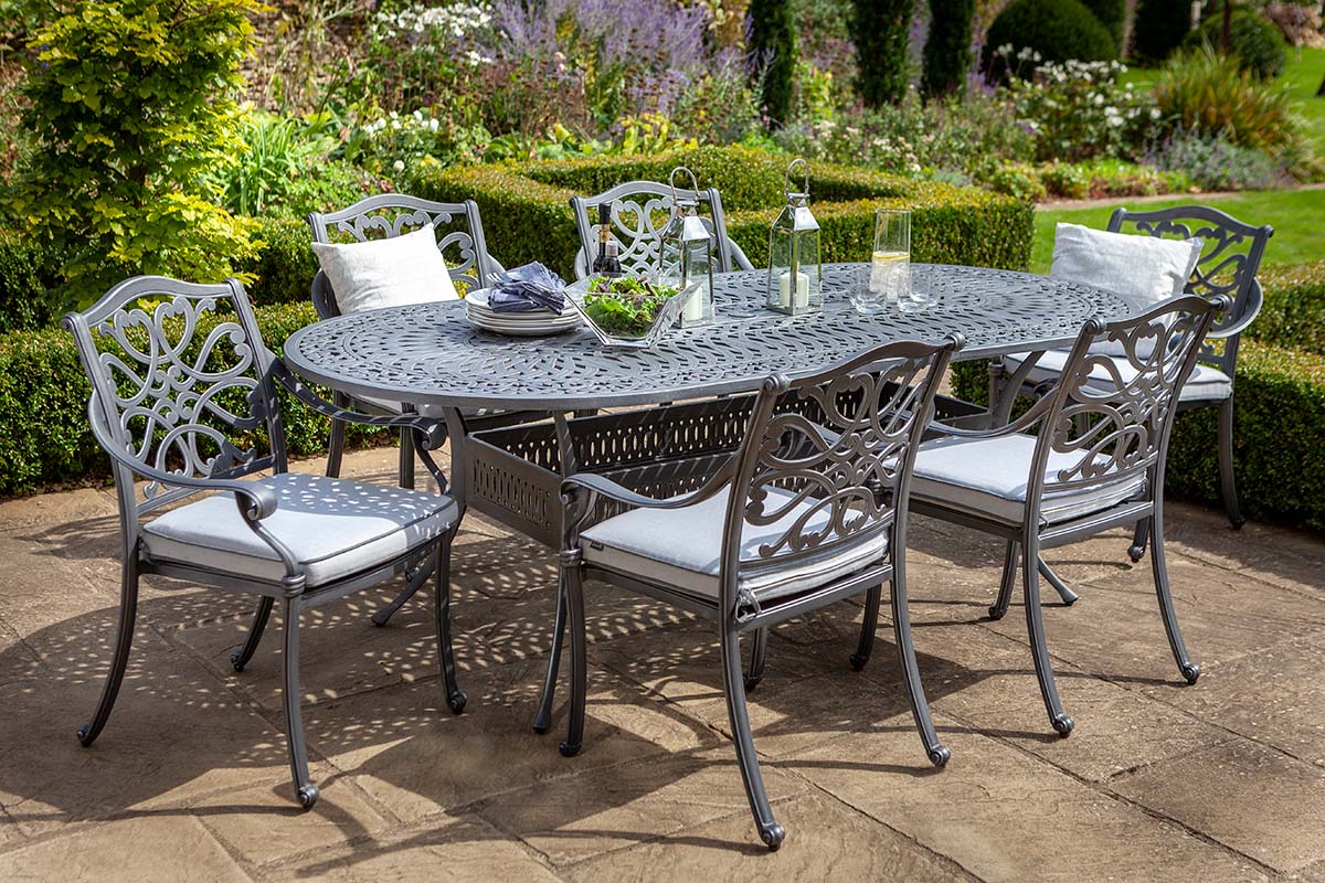 Capri 6 Seat Oval Dining Set
