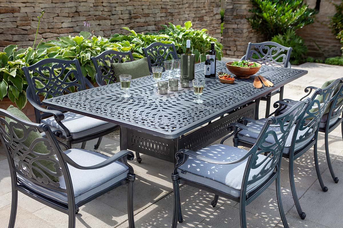 Capri 8 Seat Rectangular Dining Set