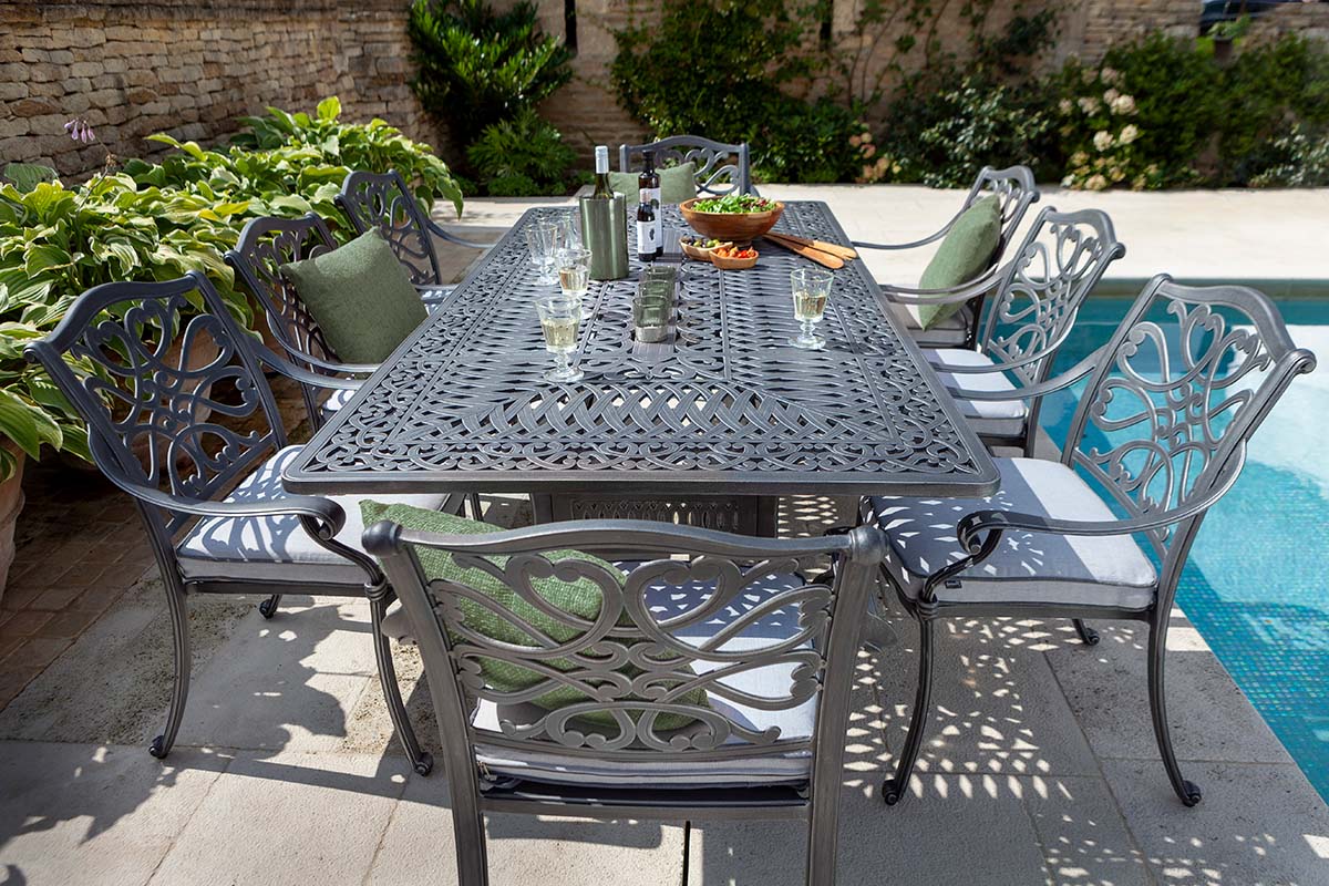 Capri 8 Seat Rectangular Dining Set