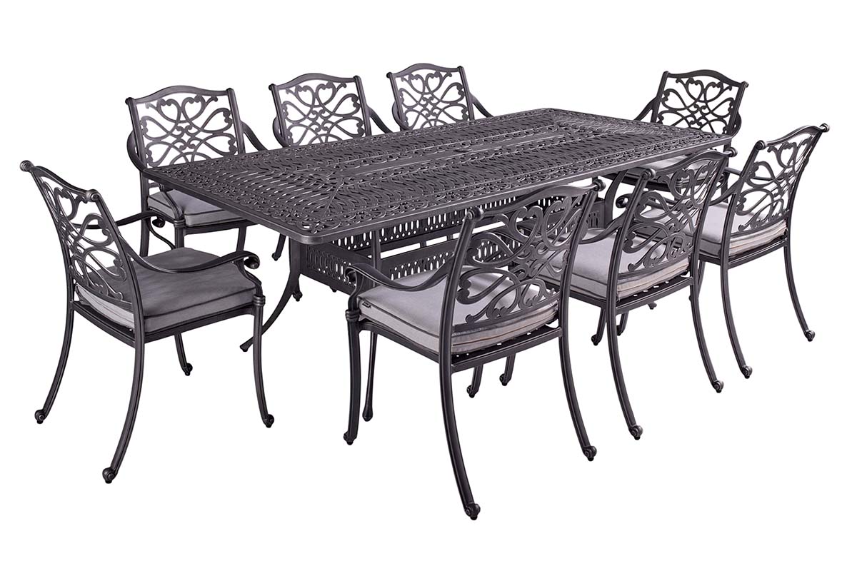 Capri 8 Seat Rectangular Dining Set