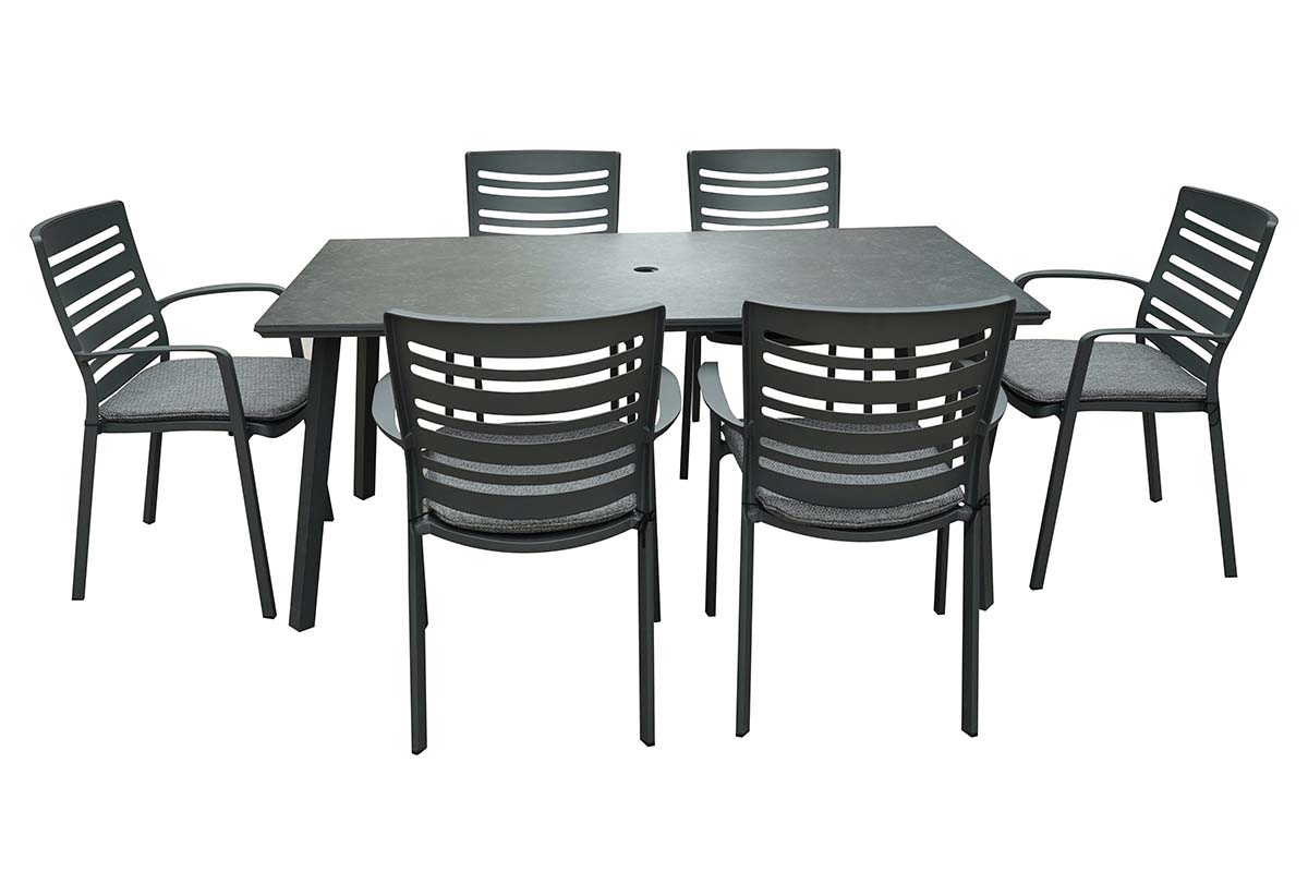 Aurora 6 Seat Rectangular Dining Set