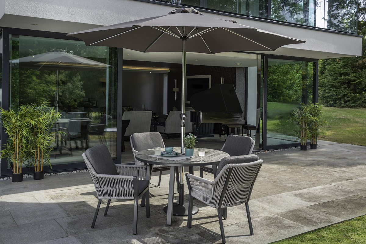 Dubai 4 Seat Round Dining Set