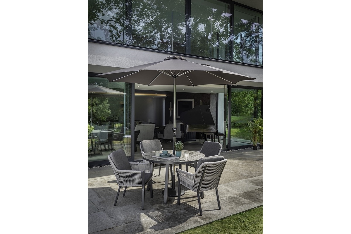 Dubai 4 Seat Round Dining Set