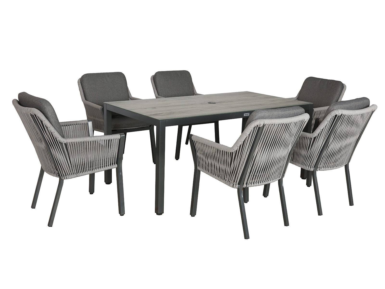 Dubai 6 Seat Rectangular Dining Set