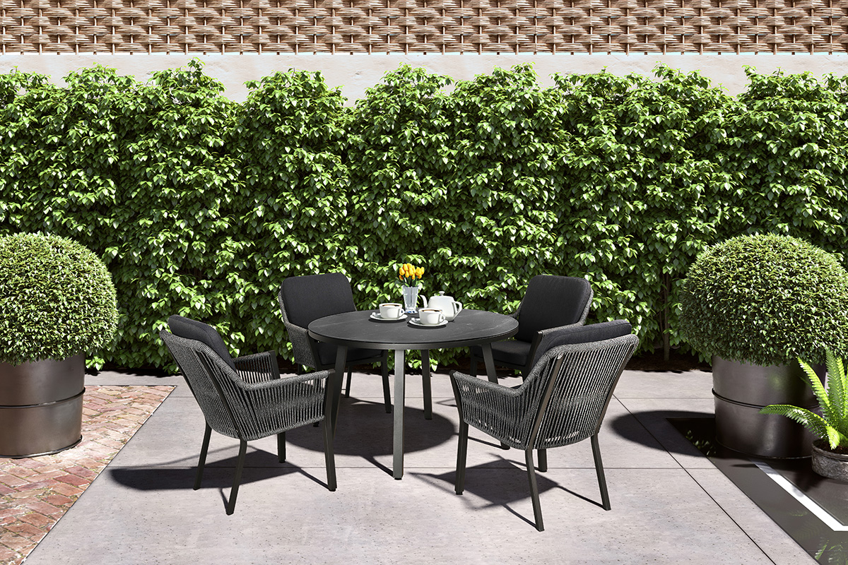 Sanza 4 Seat Round Dining Set
