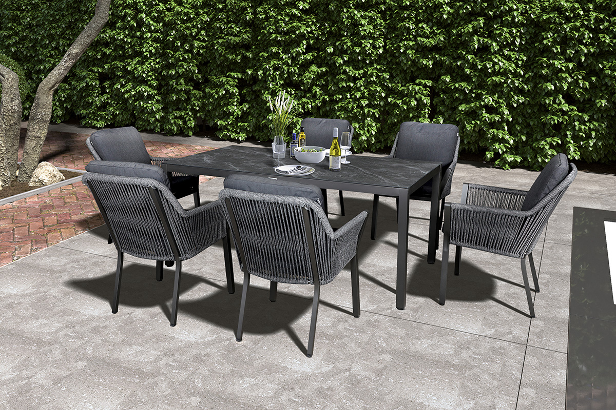 Sanza 6 Seat Rectangular Dining Set