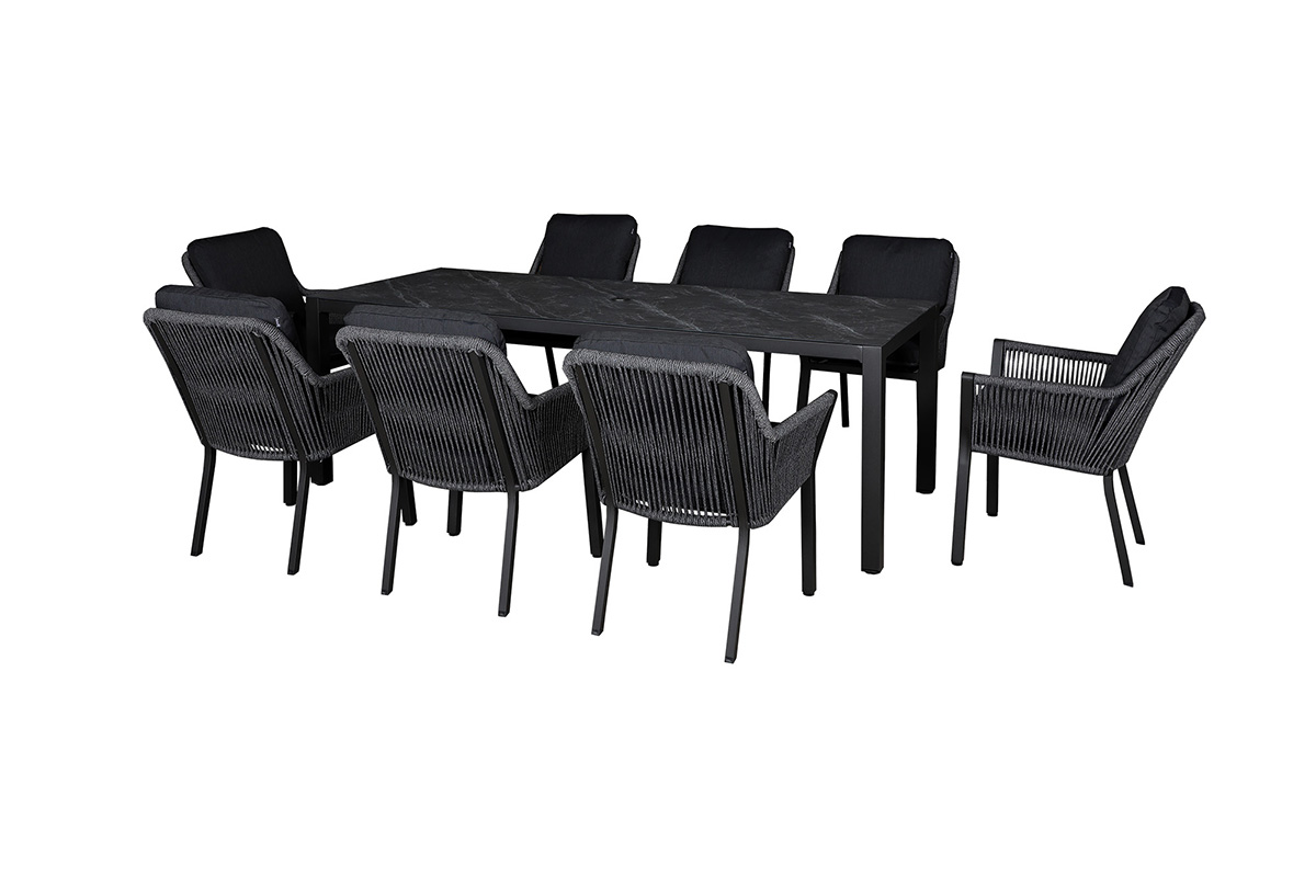 Sanza 8 Seat Rectangular Dining Set