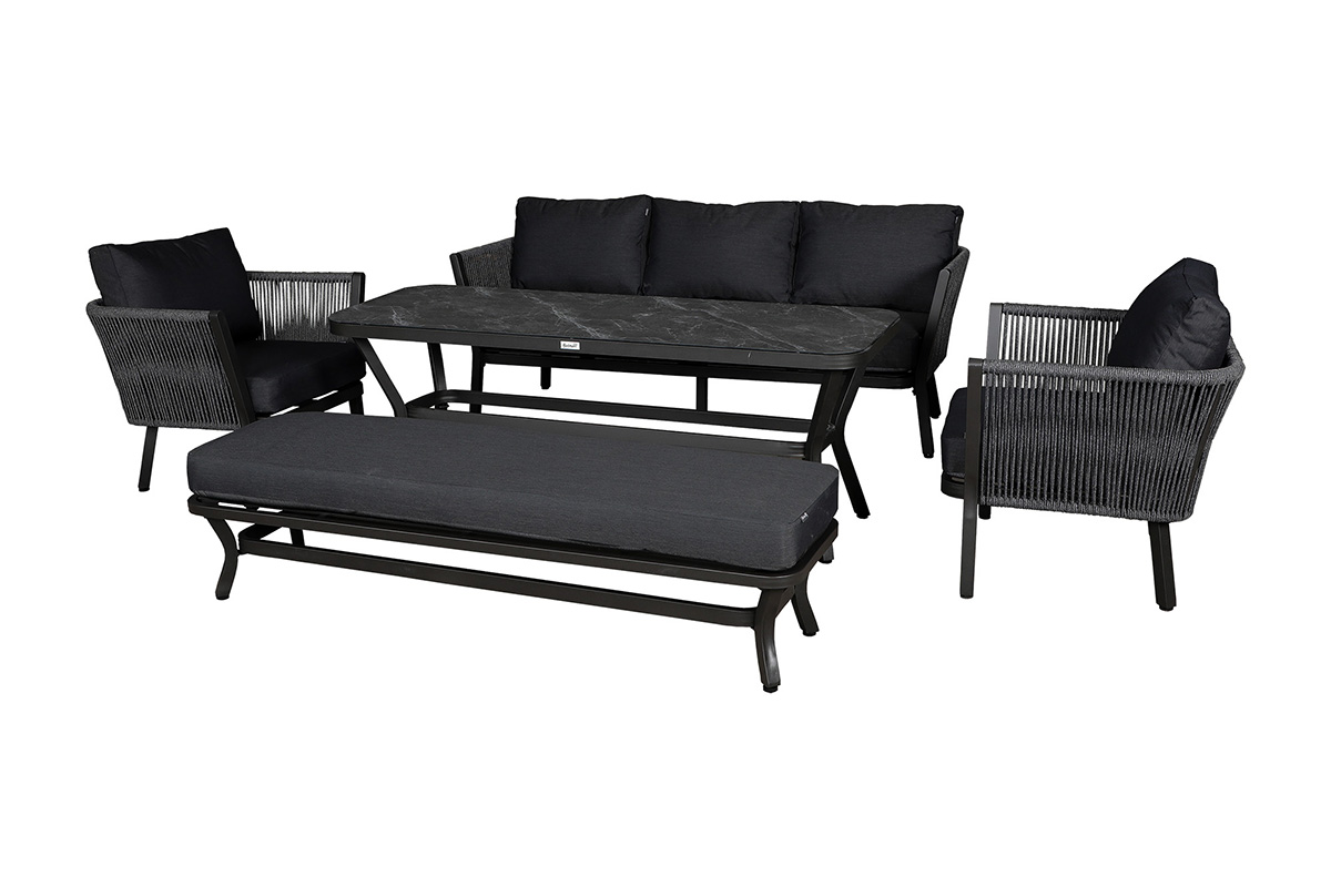 Sanza 3 Seat Casual Lounge Set with 3 Seat Bench