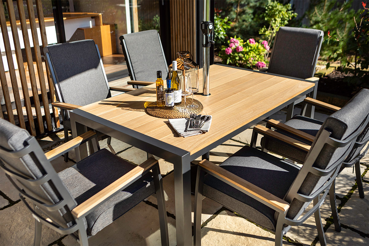 Singapore 6 Seat Rectangular Dining Set