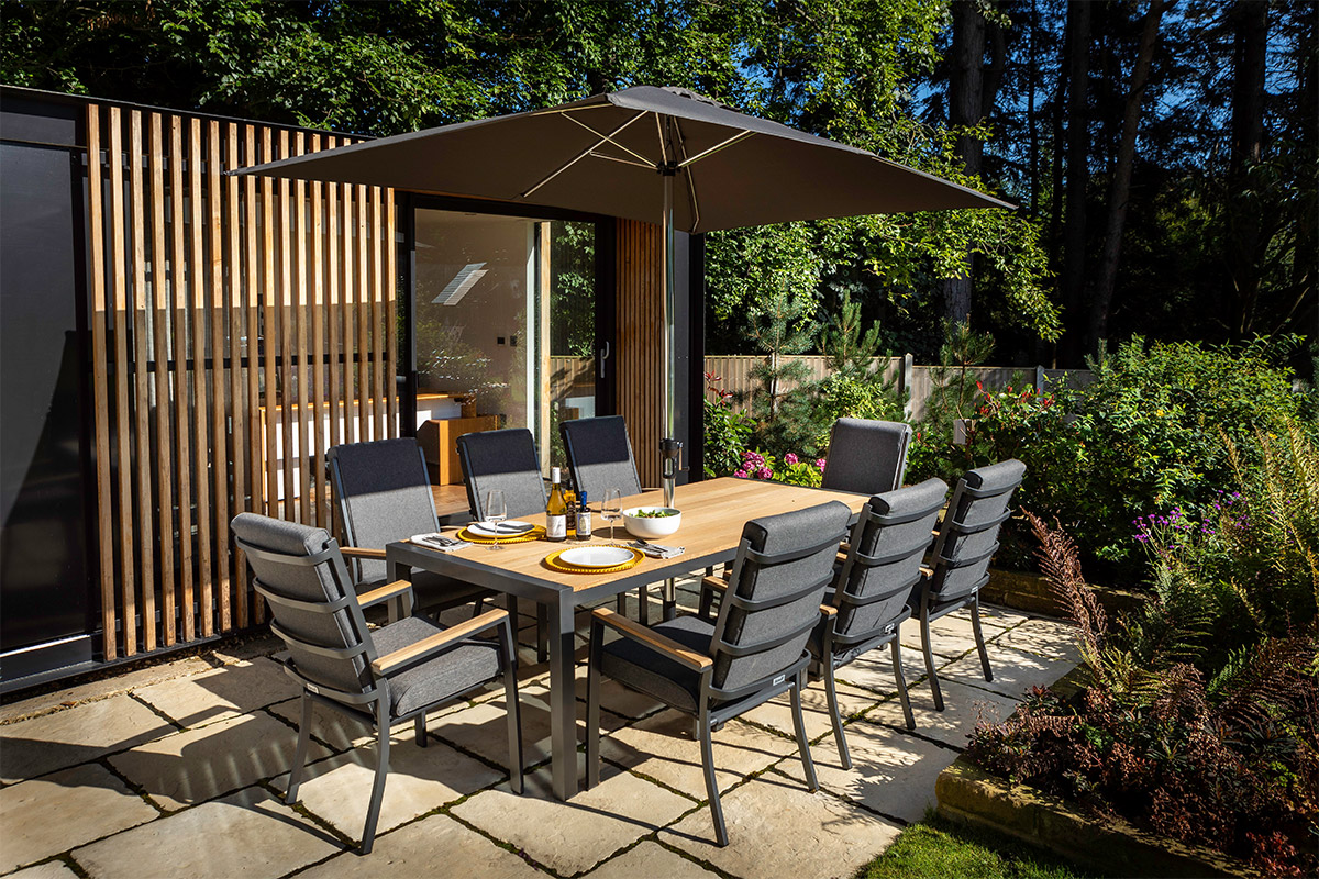 Singapore 8 Seat Rectangular Dining Set