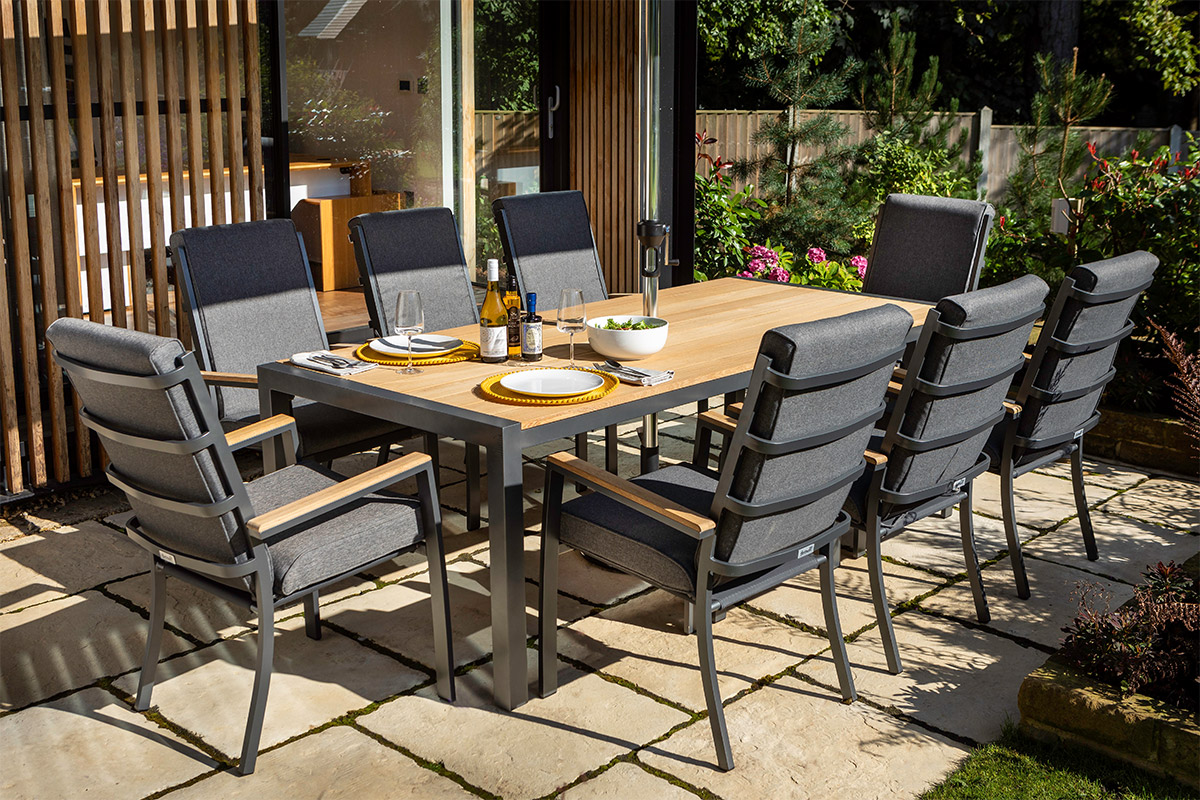 Singapore 8 Seat Rectangular Dining Set