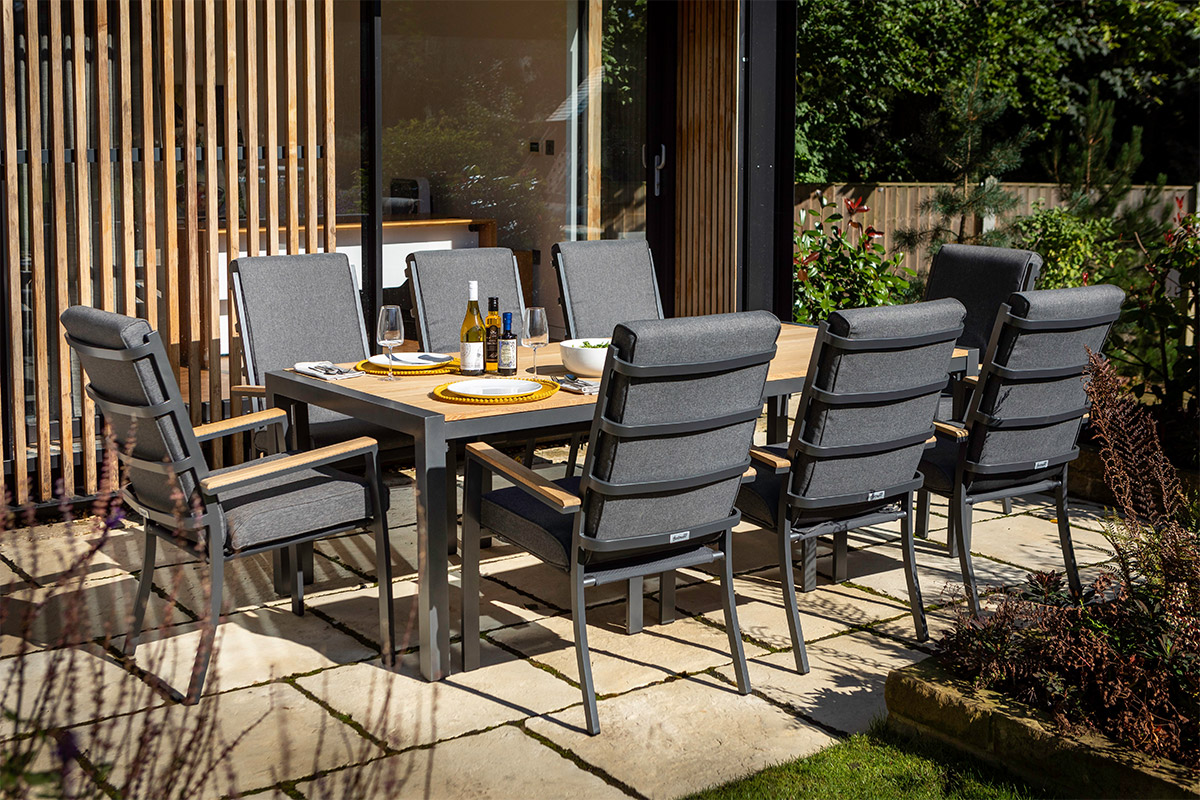 Singapore 8 Seat Rectangular Dining Set