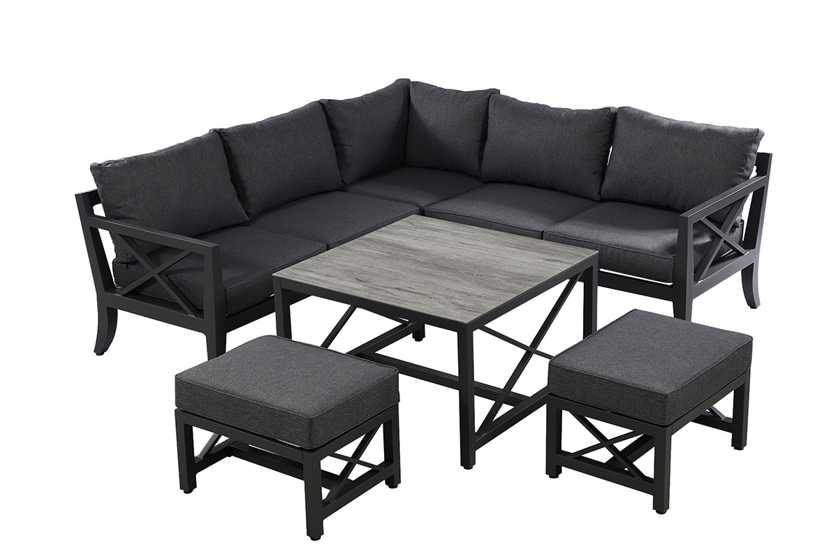 Sorrento Square Casual Dining Set with Stools