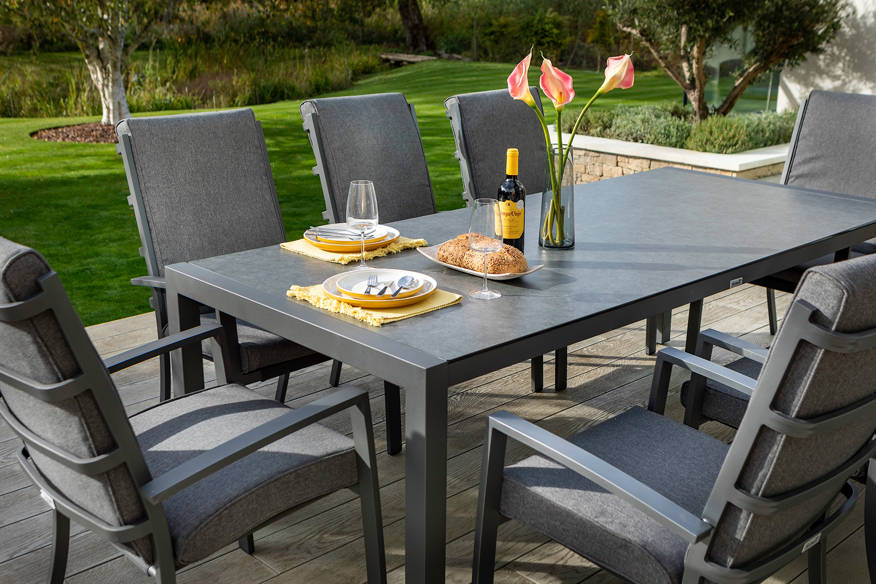 8 seater aluminium garden dining set discount