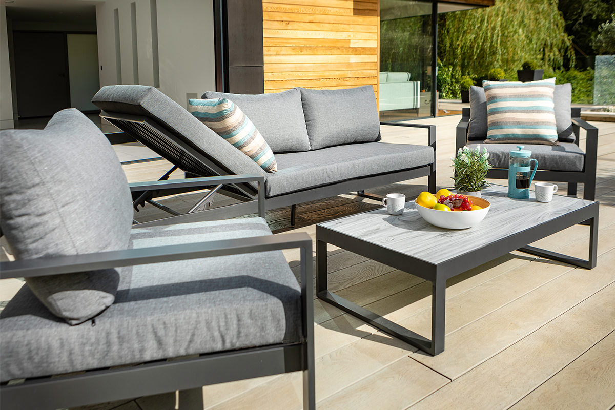 Vienna 3 Seat Lounge Set with Integrated Lounger 