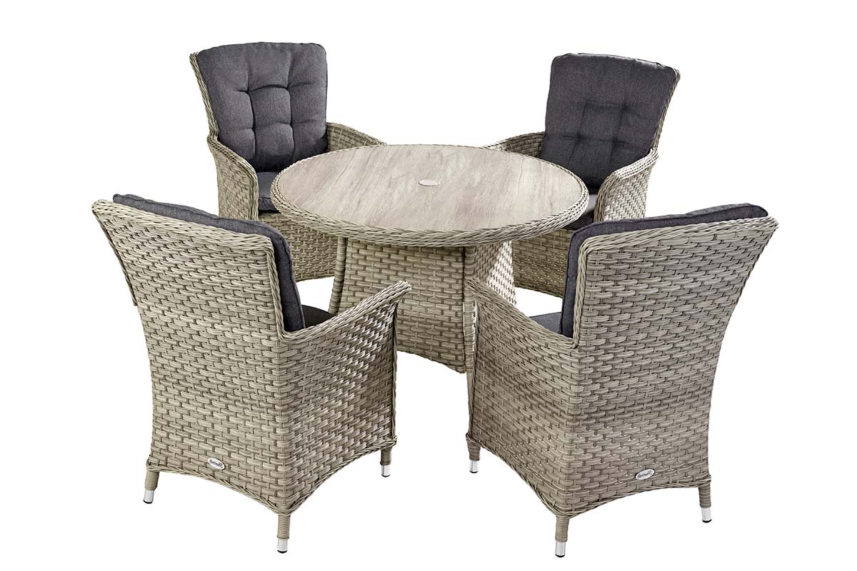 Heritage 4 Seat Round Dining Set