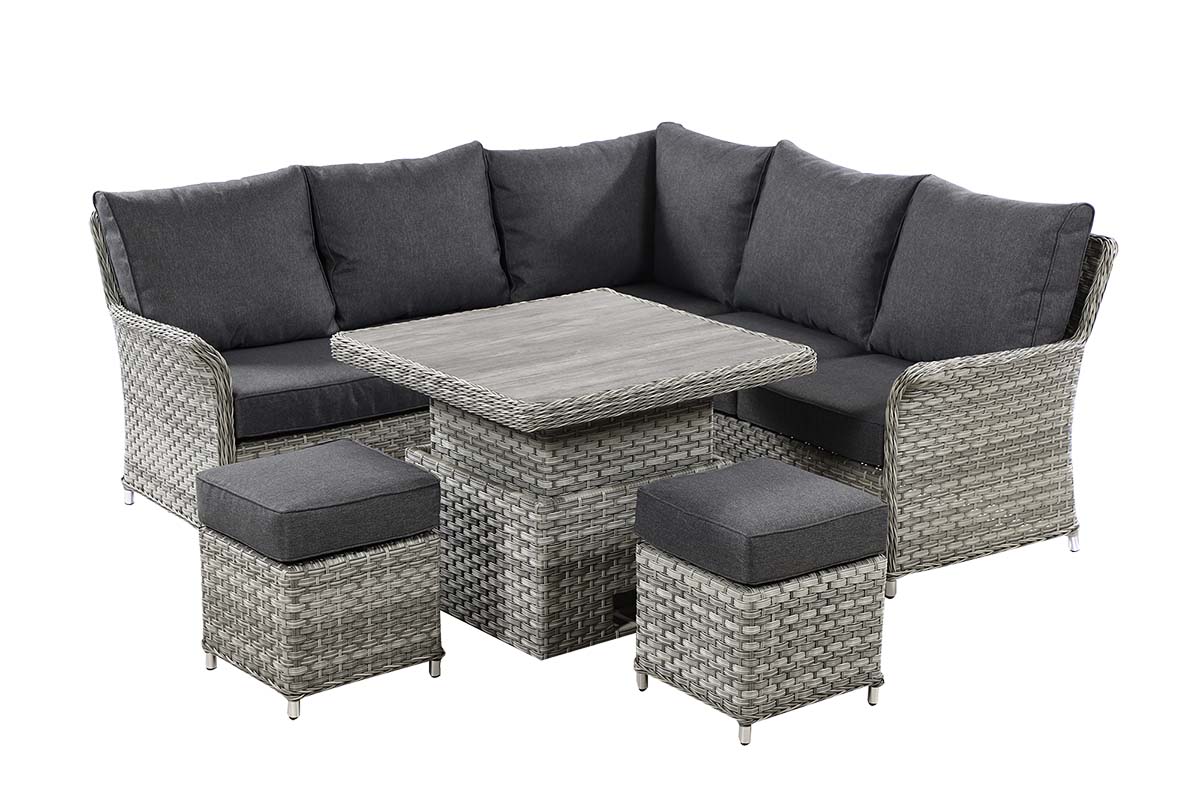 Heritage Square Casual Dining Set with Adjustable Table