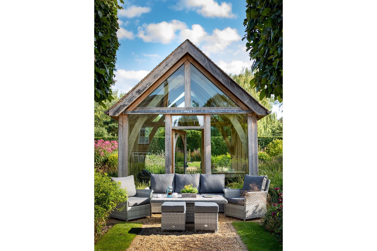 Heritage 3 Seat Casual Lounge Set with Adjustable Table 