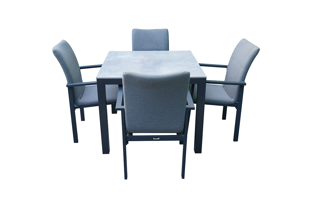 Riviera 4 Seat Square Dining Set